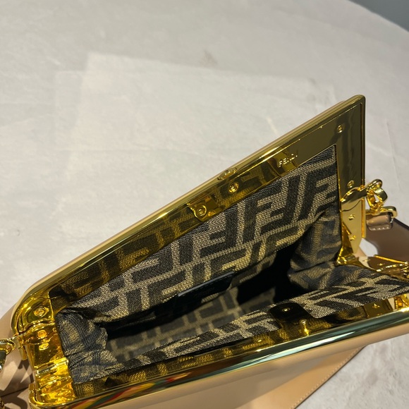 Fendi Beige Crossbody Bag with Logo Strap - Picture 6 of 6